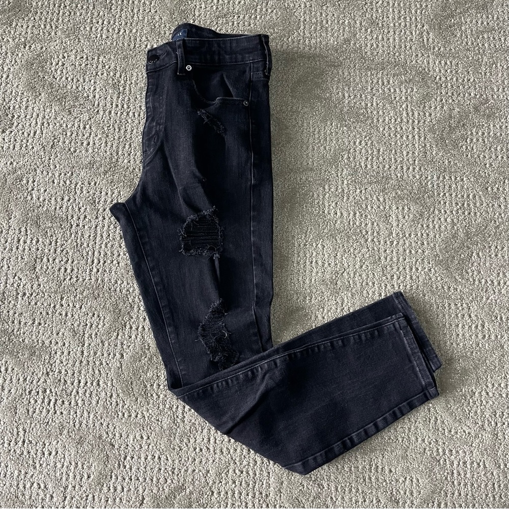 NWOT Women's Aeropostale Distressed High Rise Jeggings size 10 Regular in Black